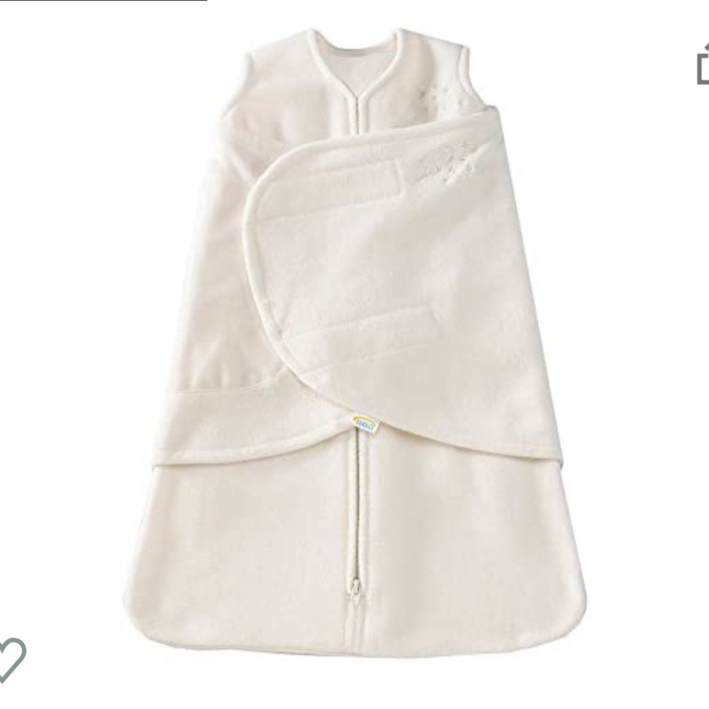 HALO Micro-Fleece Sleepsack Swaddle, Cream, Size Newborn